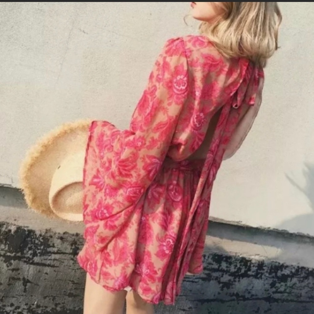 The GABRIELA Floral Chiffon Romper - Picture 6 of 8